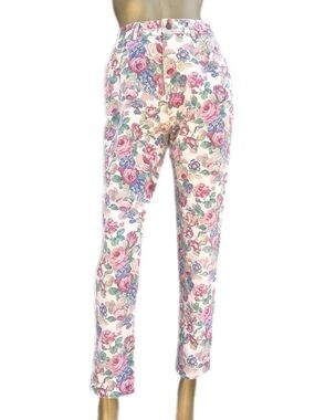Vintage 90s Gotcha Covered Floral Print Jeans High Rise, 100% cotton, USA Size 8